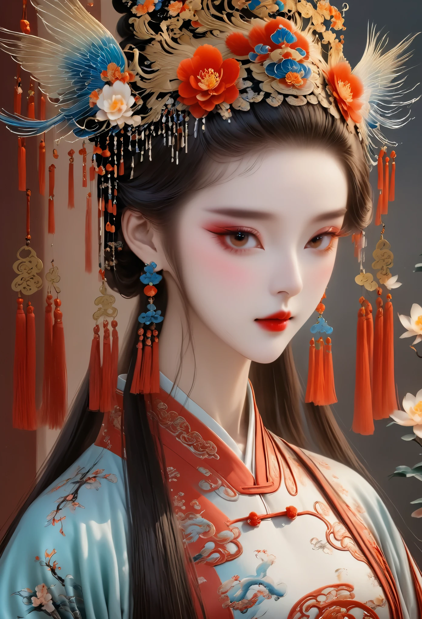 (杰作，最好的质量:1.2). 1 名女孩，中国元素，宫，Hanfu，