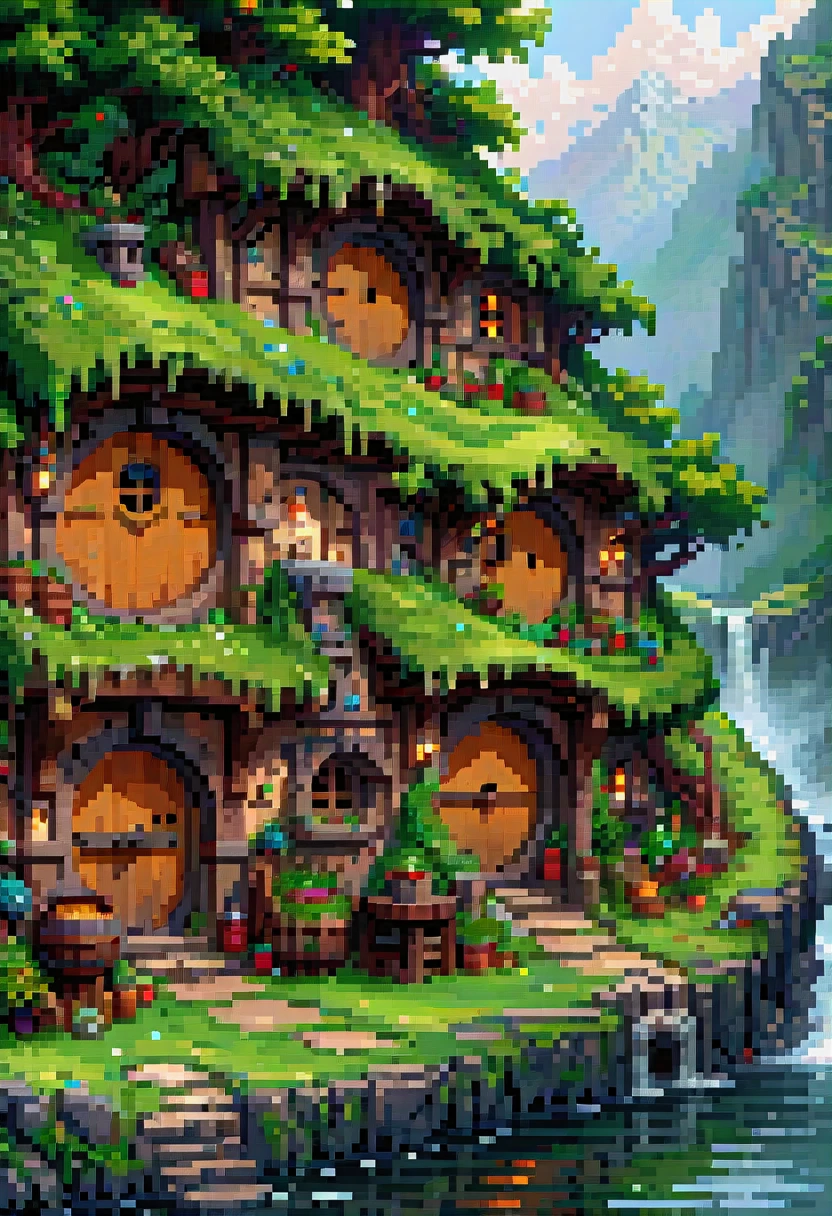 pixel art, "The Lord of the Rings", fantasy, (best quality, masterpiece, Representative work, official art, Professional, high details, Ultra intricate detailed:1.3)