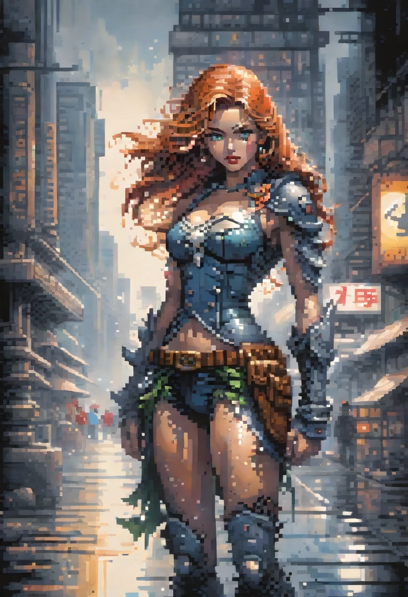 peinture pixel art par Jim Lee, Meilleure qualité, chef-d&#39;œuvre, détails élevés, Détails ultra complexes