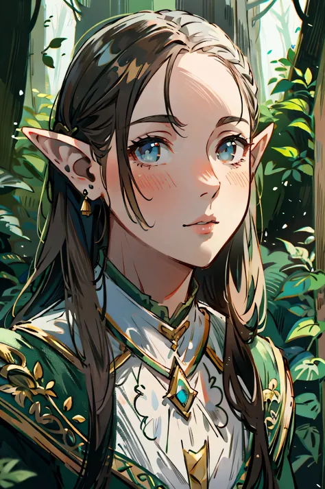 (detailed face, detailed eyes, clear skin, clear eyes), lotr, fantasy, elf, female, full body, looking at viewer, portrait, phot...