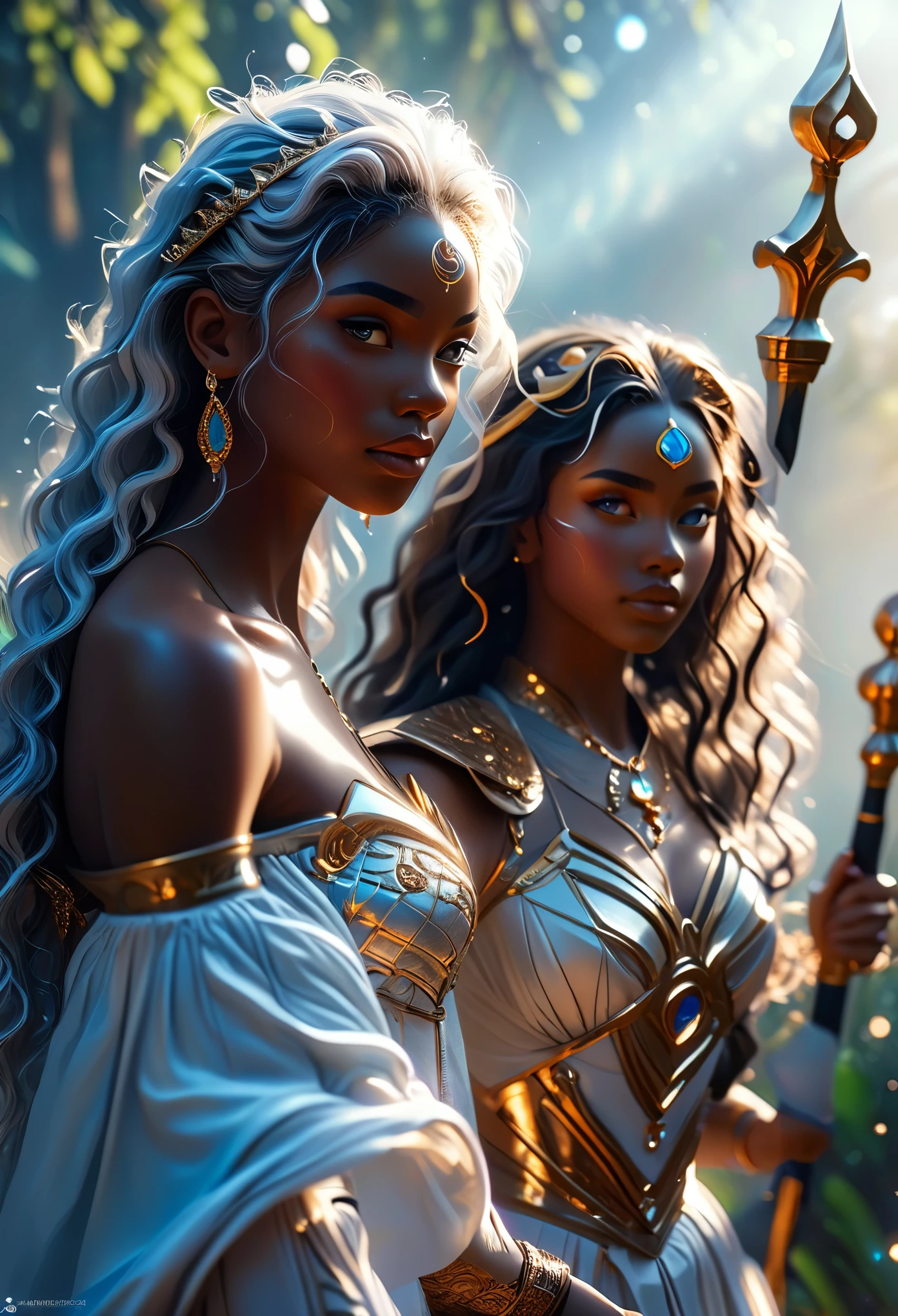 Novel in celestial chaotic l그리고scape, (((close up of a 아름다운 young darkskin couple in 18's))), (a young very 아름다운 pharaon with dark curly hair:1.3) 그리고 (a young very 아름다운 queen with long whitehair:1.7), fighting with swords 그리고 lances 아름다운 visage, (((아름다운))), 완벽한 얼굴, 몸 전체, 상세한 face 그리고 body, 로맨틱한 장면, 로맨틱한 길, 커플 섹시한, 8K, Extremely 상세한, (고품질, 현실적인, photo현실적인: 1.37), 몸 전체, ideal proportions 그리고 defined complexion, 세심하게 디자인된 기능, inaccessible 아름다운ty, 라 완벽, chef 미술istique&#39;작품&#39;미술s, 생생한 현실감, sculptures hyper 상세한es, formes 현실적인s, 정말 놀라운, 완벽한 노하우, 순수한 빛, ethereal 아름다운ty, 섬세한 윤곽, 눈에 띄는 포즈, sublime 아름다운ty, 미묘한 뉘앙스, 동적 구성, 밝은 색, 완벽한 조명, 움직이는 표현, 천상의 아우라, 장엄한 존재감, 꿈같은 분위기, 렌더링&#39;octane 상세한 inégalé, tendance sur 미술station, Photographie 미술istique 8k, photo현실적인 concept 미술, 자연스러운, 부드러운, 볼류메트릭 시네마틱 퍼펙트 라이트, 키아로스쿠로, 수상 경력이 있는 사진, 머리&#39;작품&#39;미술, 아름다운, 상세한, 복잡한, 엄청나게
