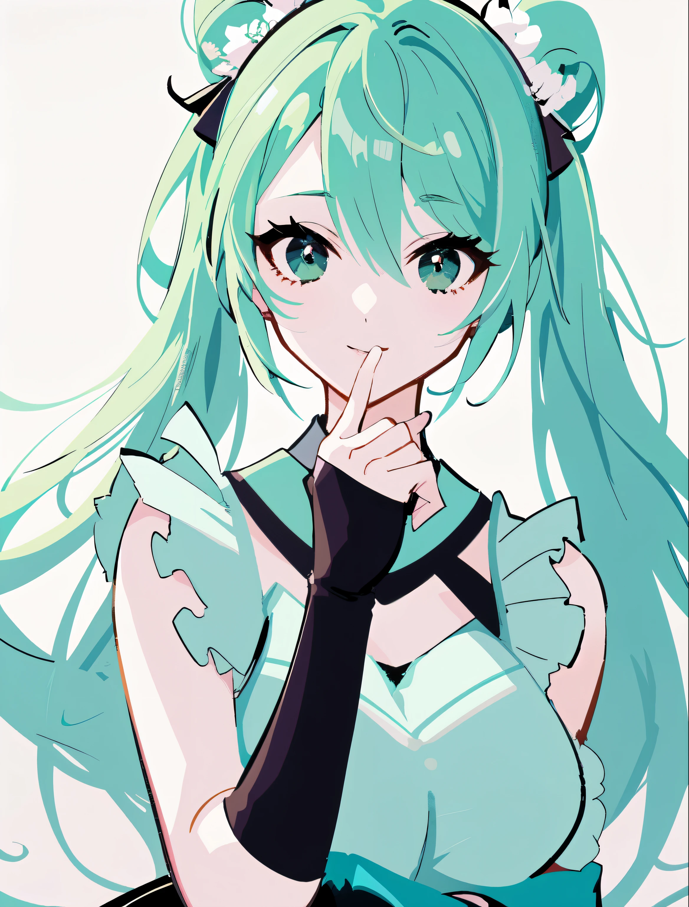 女性の絵, 赤毛, Retrato de Hatsune Miku, um アニメの絵, hatsune miku retrato, アニメスケッチ, アニメの絵, アニメの女の子の肖像画, アニメのポートレート, アニメ風の描画, アニメの女性のポートレート, 魅惑的なアニメ, Mikudayo, アニメシェーディング), 日本のアニメアーティストが描いた