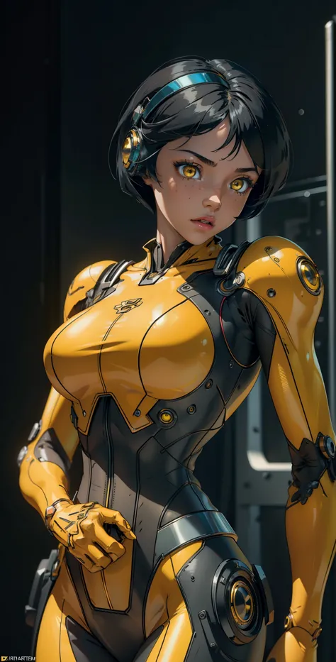 1 girl, solo, ((Best quality)), ((masterpiece)), (detailed:1.4), ((upper body)), 3D, an image of a beautiful cyberpunk female,HD...