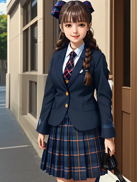 (16 year old Japanese girl), height: 160cm, (((very cute & very large brown eyes))), Very beautiful portrait, realistic cute gir...