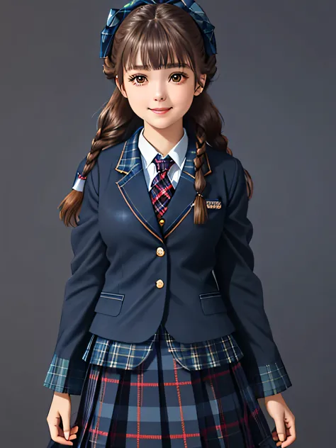 (16 year old Japanese girl), height: 160cm, (((very cute & very large brown eyes))), Very beautiful portrait, realistic cute gir...