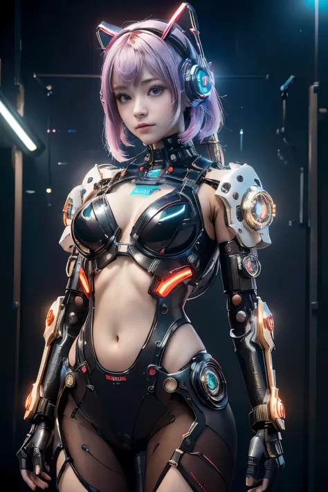 (highest quality,8k,32ก,masterpiece,do not have:1.3),ultra high resolution,(virtual image:1.4),raw photos, cyberpunk girl, cute ...