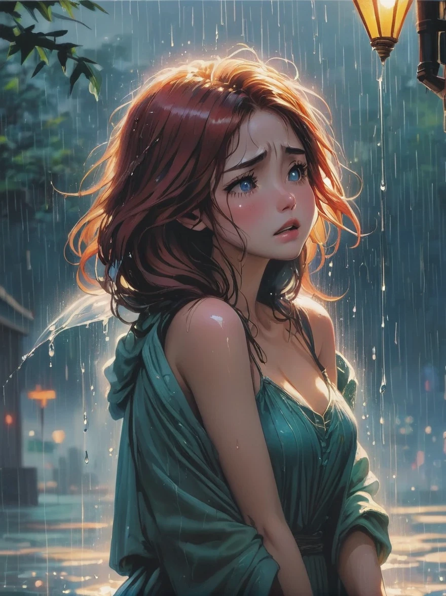 in the cold rain，A girl stands alone in a deserted place，Her figure looked particularly desperate。The rain hit her mercilessly，但它不有able力的&#39;Wash away the pain and despair in her heart。

Her eyes are empty and numb，Seems to have lost hope in life。her lips closed，It seems that I no longer have the strength to shout out the pain in my heart。Her hands hang limply at her sides，There is no warmth in the palm of my hand。

soak，Clinging to her body，Highlight her thin figure。her shoulders trembled，As if trying his best to suppress the despair in his heart。Her eyes are dull，without any focus，It seems that I have lost all expectations for this world。

The sound of rain is harsh，As if laughing at her helplessness and despair。She closed her eyes，Try everything in this world，But the despair inside is even stronger。She felt like she was about to be swallowed up by the rain，有able力的&#39;able&#39;can&#39;t find a way out。

Everything around becomes blurry and indifferent，She felt like she was slowly disappearing into the cold rain。Her heart was torn to pieces by despair，有able力的&#39;No more piecing together。She felt like she was heading towards endless darkness，有able力的 no longer find light and hope。