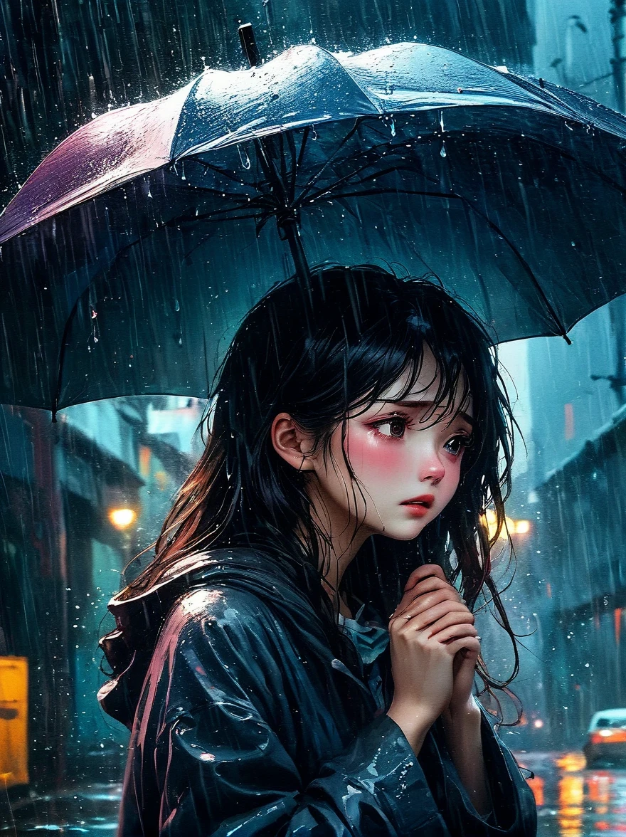 in the cold rain，A girl stands alone in a deserted place，Her figure looked particularly desperate。The rain hit her mercilessly，但它不有able力的&#39;Wash away the pain and despair in her heart。

Her eyes are empty and numb，Seems to have lost hope in life。her lips closed，It seems that I no longer have the strength to shout out the pain in my heart。Her hands hang limply at her sides，There is no warmth in the palm of my hand。

soak，Clinging to her body，Highlight her thin figure。her shoulders trembled，As if trying his best to suppress the despair in his heart。Her eyes are dull，without any focus，It seems that I have lost all expectations for this world。

The sound of rain is harsh，As if laughing at her helplessness and despair。She closed her eyes，Try everything in this world，But the despair inside is even stronger。She felt like she was about to be swallowed up by the rain，有able力的&#39;able&#39;can&#39;t find a way out。

Everything around becomes blurry and indifferent，She felt like she was slowly disappearing into the cold rain。Her heart was torn to pieces by despair，有able力的&#39;No more piecing together。She felt like she was heading towards endless darkness，有able力的 no longer find light and hope。