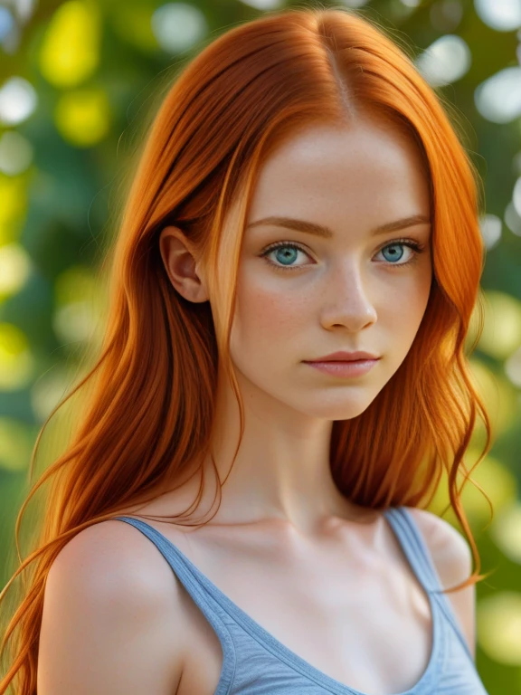 (masterpiece, best quality:1.2), ((1 girl, solo)), irish, slim, beautiful redhead, long ginger hair, ((face and shoulder portrait)), (standing), plain gray background, masterpiece, HD high quality, 8K ultra high definition, ultra definition,