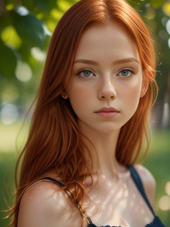 (masterpiece, best quality:1.2), ((1 girl, solo)), irish, slim, beautiful redhead, long ginger hair, ((face and shoulder portrait)), (standing), plain gray background, masterpiece, HD high quality, 8K ultra high definition, ultra definition,