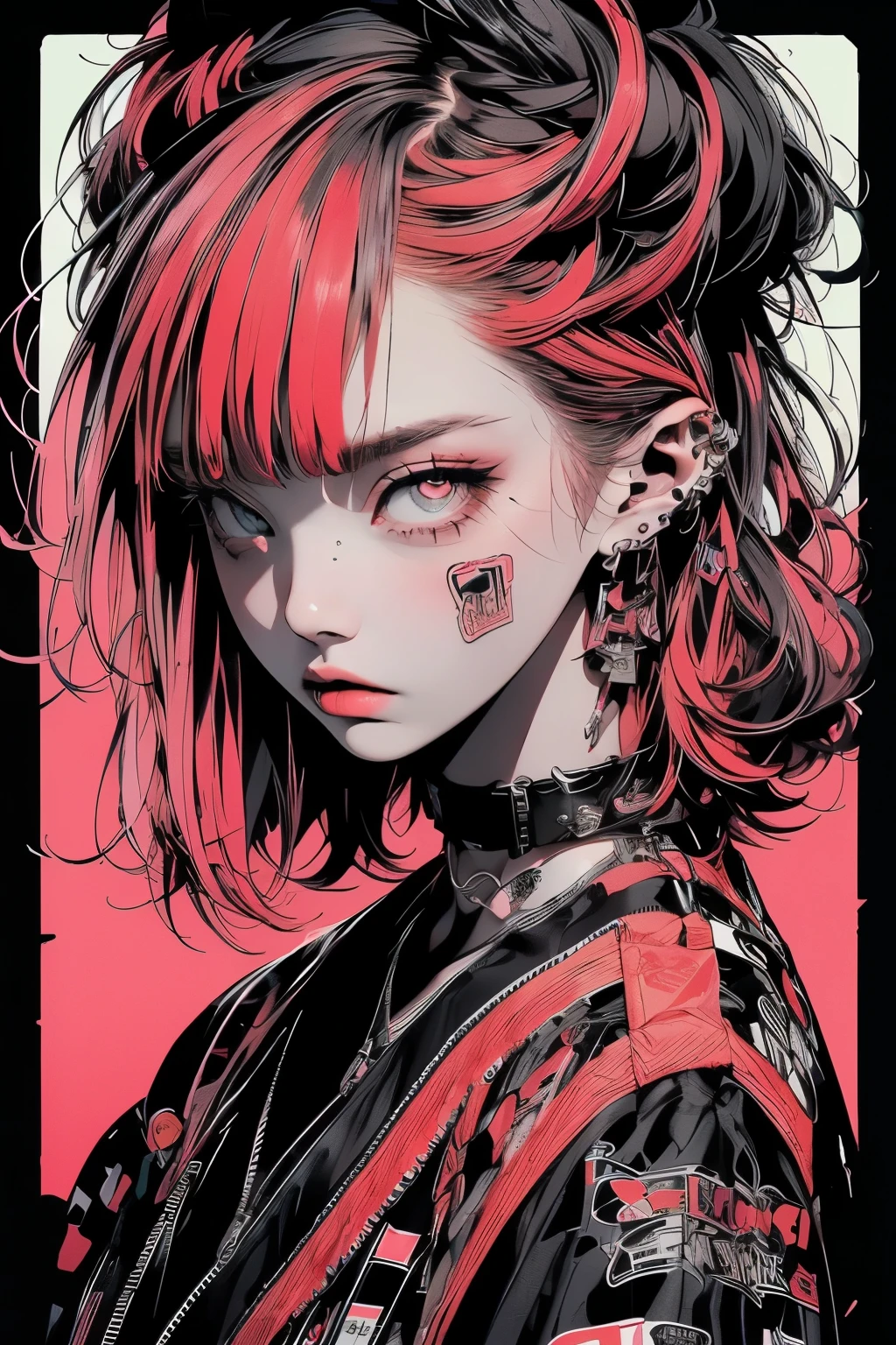 ((((戲劇性))), (((坚韧不拔))), (((激烈的))) film poster featuring a young red hair 女士 as the central character. She stands 自信的ly in the center of the poster, wearing a 時髦的 and edgy Harajuku-inspired hip hop 全套服裝, with a determined 表达 on her face. The 背景 is aesthetic atmospheric dark and 坚韧不拔, 帶著危險感和強烈感. The 文字 is 大胆的 and 引人注目的, with a 朗朗上口 tagline that adds to the overall feeling of drama and excitement. The color palette is mainly dark with splashes of 充滿活力的 neon colors, giving the poster a 動態的 and visually 引人注目 appearance,立繪
(杂志:1.3), (覆蓋-style:1.3), 時尚able, 女士, 充滿活力的, 全套服裝, 性感誘人的姿勢, 正面, 豐富多彩的, 動態的, 背景, 元素, 自信的, 表达, 保持, 陳述, 配件, 雄偉, 盤繞的, 大约, 觸碰, 場景, 文字, 覆蓋, 大胆的, 引人注目的, 标题, 時髦的, 字體, 朗朗上口, 标题, 更大, 引人注目, 現代的, 趋势, 重點, 時尚,