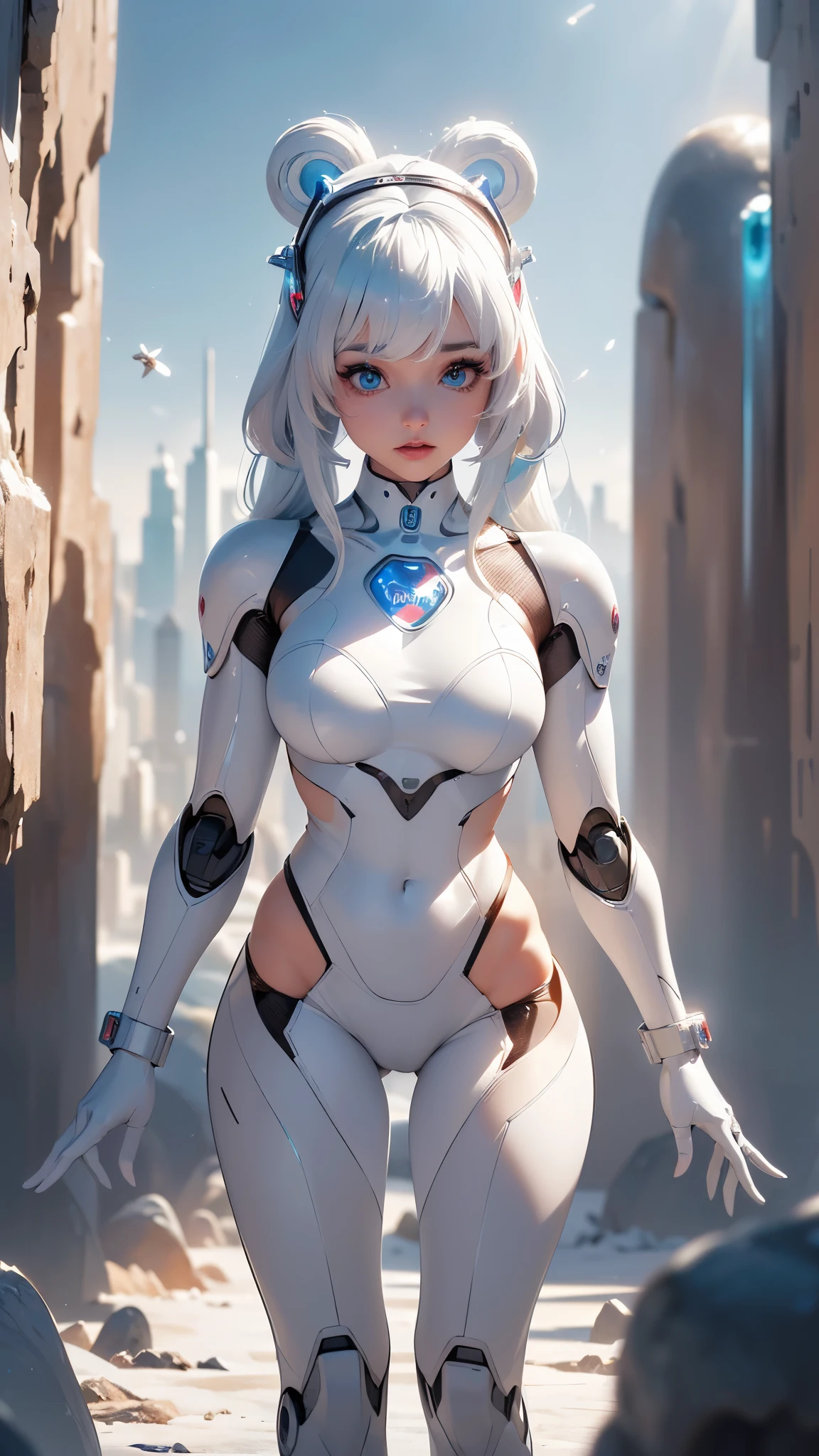 (คุณภาพดีที่สุด,มีความละเอียดสูง,ละเอียดมาก,แท้จริง),Ariana Grande หุ่นยนต์หญิง parado en un techo con una ciudad al fondo, ศิลปะดิจิทัล by Jakob Gauermann, แนวโน้มสังคม CG, ศิลปะดิจิทัล, หุ่นยนต์หญิง, หุ่นยนต์แห่งอนาคต, หุ่นยนต์ไซเบอร์พังค์, สาวหุ่นยนต์, ไซบอร์ก เฟเมนิโน, ผู้หญิงไซบอร์ก, (ไซบอร์กสีขาว :1.4) - , ร่างกายหุ่นยนต์แห่งอนาคต, นิยายวิทยาศาสตร์ผู้หญิงหุ่นยนต์, ผู้หญิงที่เป็นมนุษย์, หุ่นยนต์ผู้หญิง, (พื้นหลัง ถ้ำ ถ้ำหินใหญ่ ถ้ำน้ำแข็งแช่แข็ง :1.4),,( ไซเบอร์พังค์ 2.1), (หุ่นยนต์น้ำแข็ง Beartech :1.4), (ดวงตาสีฟ้าสวย :1.4),( สีสว่าง) 
