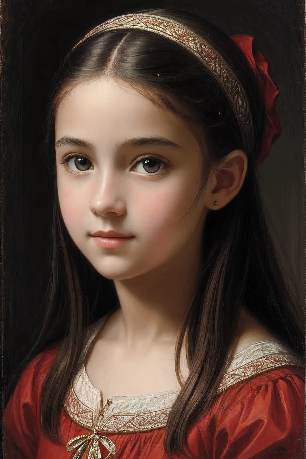 obra maestra, mejor calidad, retrato de 1 niña