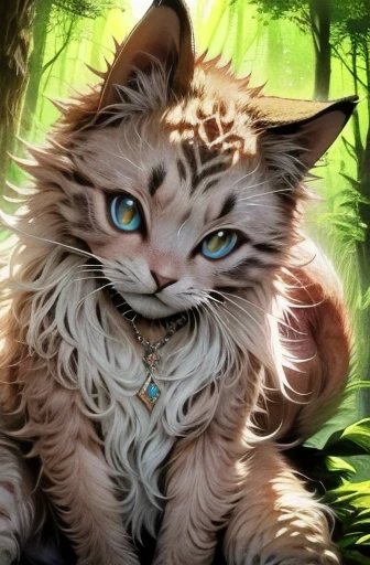 (highest quality,4k,8K,High resolution,masterpiece:1.2), detailed fox head, Lion body with majestic lion tail, Owl feathers, dreamy forest background, Bright colors, soft sunlight, mysterious atmosphere, mysterious beauty, intricate fur details, Piercing fox eye, elegant posture, mysterious shine, captivating gaze, Magical creatures, surreal animal blend, artistic brushstrokes, enchanted fusion, Fantasy-inspired artwork, quirky elements, fascinating composition, An awe-inspiring presence, Otherworldly charm, Mesmerizing contrasts, harmonious blend, fascinating wildlife, exceptional craftsmanship.