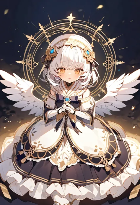 beautiful girl　robot　android　Angel　mysterious background　cute　spiritual