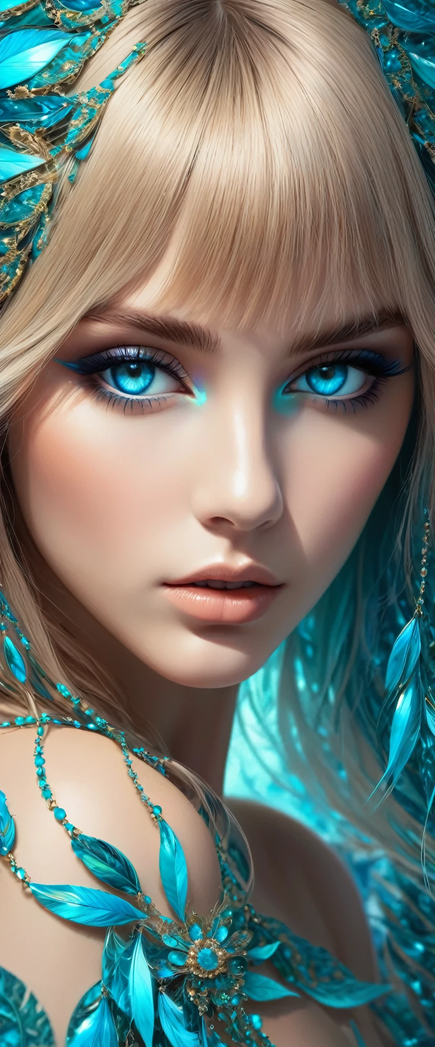 {{masterpiece}}, best quality, extremely detailed CG unity 8k wallpaper, cinematic lighting, lens flare, beautiful detail eyes, black,  side glance,  multicolor hair, colorful light, particles, heterochromia, (colorful:1.5), (colorful hair:1.5),