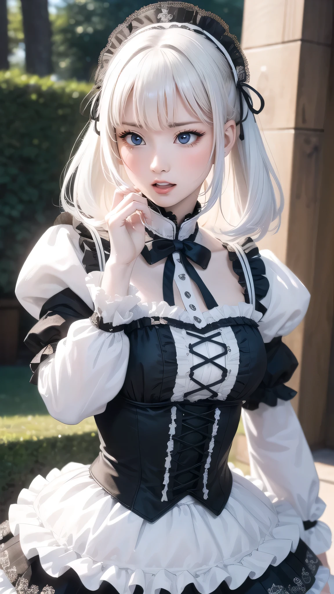 (random dance poses:1.2),White Gothic Lolita,(fantasy art,best image quality,(8K),Super realistic,最high quality, high quality, High resolution, high quality texture,high detail,beautiful,Detailed,Very detailed CG,Detailedテクスチャー,realistic expression of face,masterpiece,sense of presence,dynamic,bold)