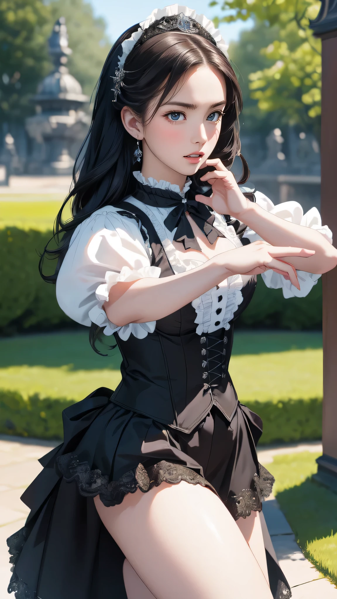 (random dance poses:1.2),White Gothic Lolita,(fantasy art,best image quality,(8K),Super realistic,最high quality, high quality, High resolution, high quality texture,high detail,beautiful,Detailed,Very detailed CG,Detailedテクスチャー,realistic expression of face,masterpiece,sense of presence,dynamic,bold)