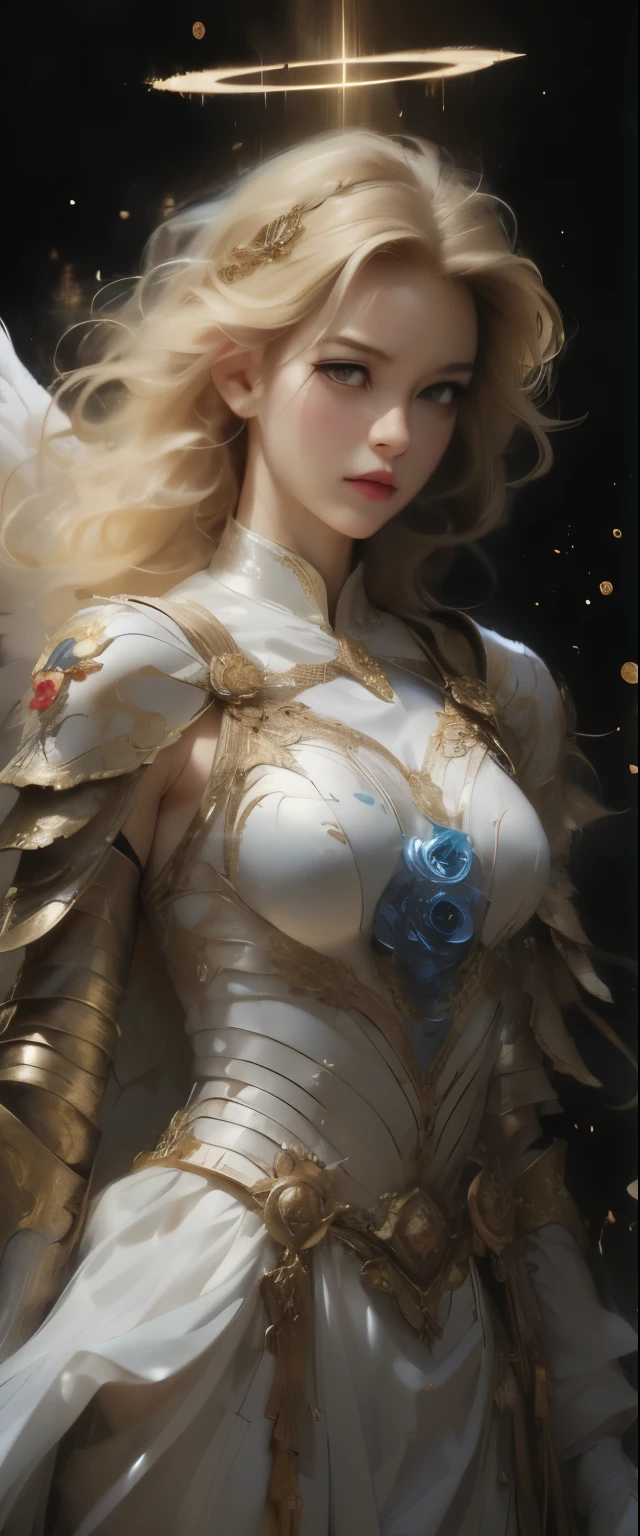 breathtaking ethereal RAW photo of female angel warrior, blonde hair, golden armor, beyond celestrial temple, dark and moody style, perfect face, outstretched perfect hands . masterpiece, professional, award-winning, intricate details, ultra high detailed, 64k, dramatic light, volumetric light, dynamic lighting, Epic, splash art

.. ), by james jean $, roby dwi antono $, ross tran $. francis bacon $, michal mraz $, adrian ghenie $, petra cortright $, gerhard richter $, takato yamamoto $, ashley wood, tense atmospheric, , , , sooyaaa,IMGFIX,Comic Book-Style,Movie Aesthetic,action shot,photo r3al,bad quality image,oil painting, cinematic moviemaker style,Japan Vibes,H effect,koh_yunjung
,koh_yunjung,kwon-nara,sooyaaa,colorful,roses_are_rosie,armor