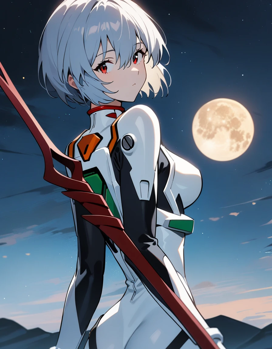 1girl, Rei Ayanami, short cut, Neon Genesis Evangelion, Lance of Longinus -  SeaArt AI