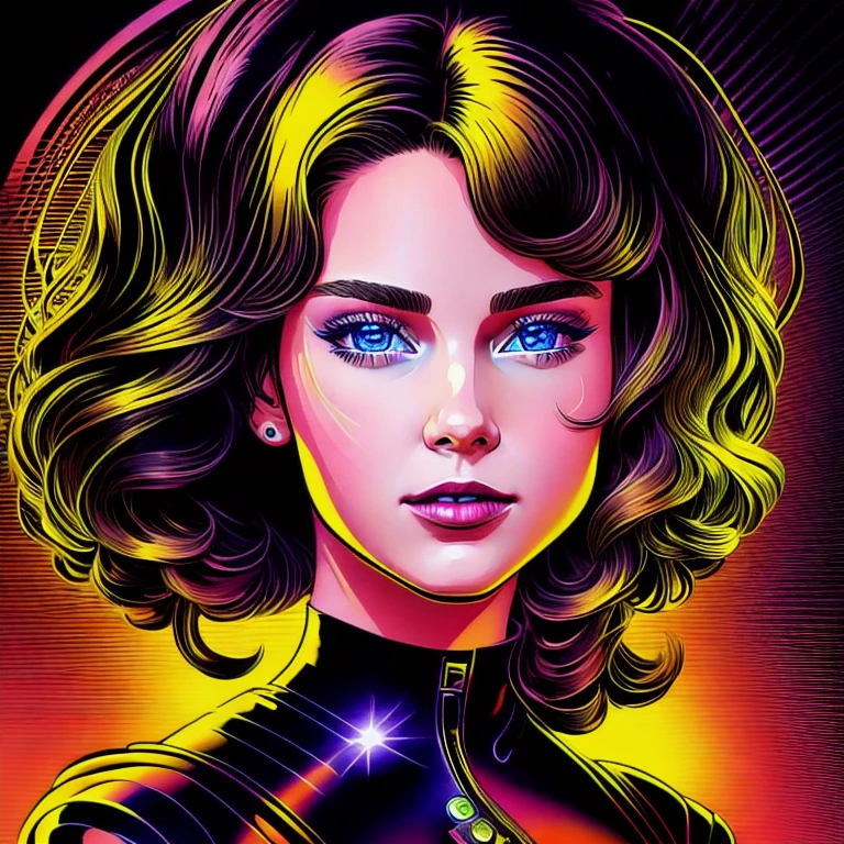 (masterpiece, best quality:1.2), 1girl, solo, vector art, pop art.