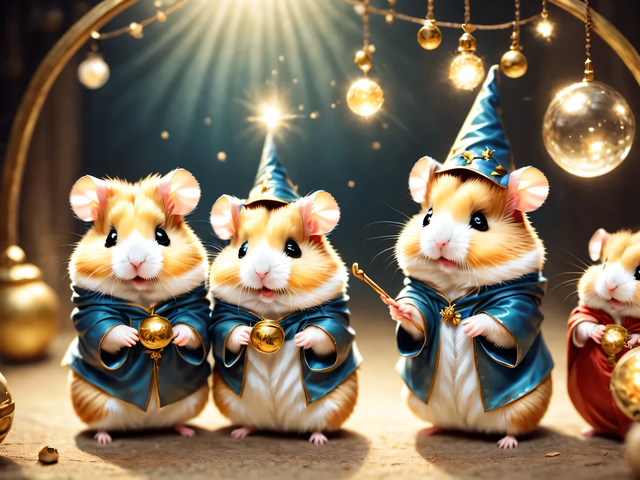 Sparkler,hamstania,festival,magic hamster party,((Hamster Wizard:great joy:raise your hand:open your mouth:jump:wizard&#39;s hat)),magic wand,,Wizard costume details:Colorful:draw a pattern with gold and silver,celebration,((空にはたくさんのSparklerがあがりました:Colorful)),,,castle balcony,lots of stars,about,Beautiful light effect,,masterpiece,highest quality,fluffy hamster,Chibi,cute,fun,happiness,,magic light,,Fantastic,Colorfulな空の詳細,anatomically correct,all the best,,Little hamster,最高にcuteハムスター，fantasy,randolph caldecott style,enlightenment,watercolor painting,