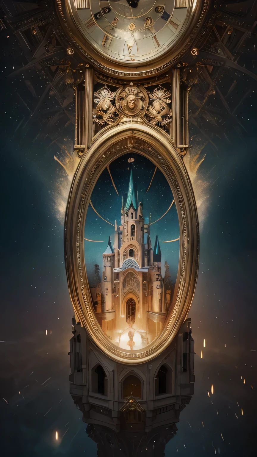 (highest quality,real:1.2),壮大なhuge magic castle, Colorful, giant clock on top, アニメーション化されたrealなスタイル, huge magic castle, Bright colors, Detailed architecture, sparkling light, mysterious atmosphere, fantastical elements, enchanting landscape, Living characters, fairy tale animation setting, Exceptional attention to detail, 生き生きとしたrealなアニメーション, immersive experience, impressive beauty, lively and dynamic atmosphere, dreamy quality, Attractive visual effects, intricate design, complex clock mechanism, exquisite craftsmanship, Vibrant and intricate watchmaking, magical colors and patterns, A fascinating world, Awesome elements, magical aura, vivid and captivating scene, wide angle view, stunning lighting effects, magical glow, magical detailed, animated clock figurine, extraordinary scale, fantasy inspired watches, corner々until magic magic, Whimsical character, Scenic spots.