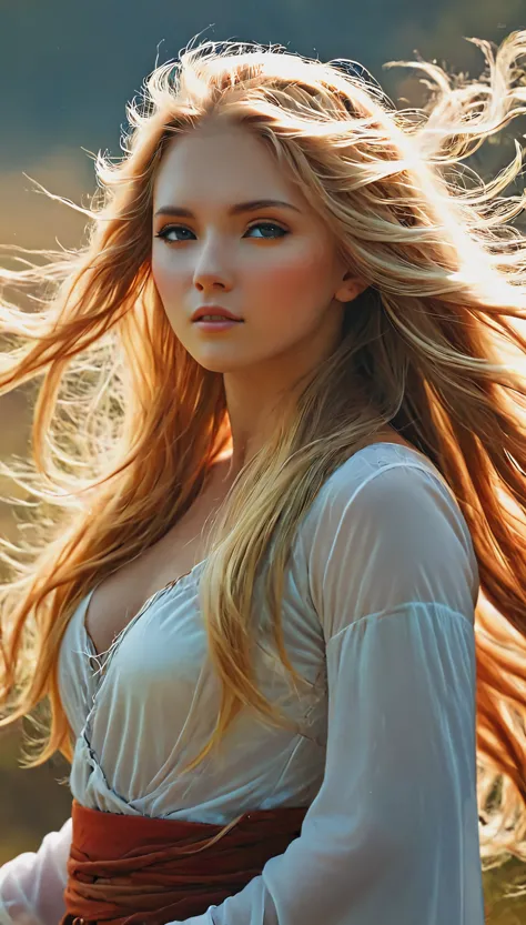 Blonde with long hair, Spirit of the Wind 