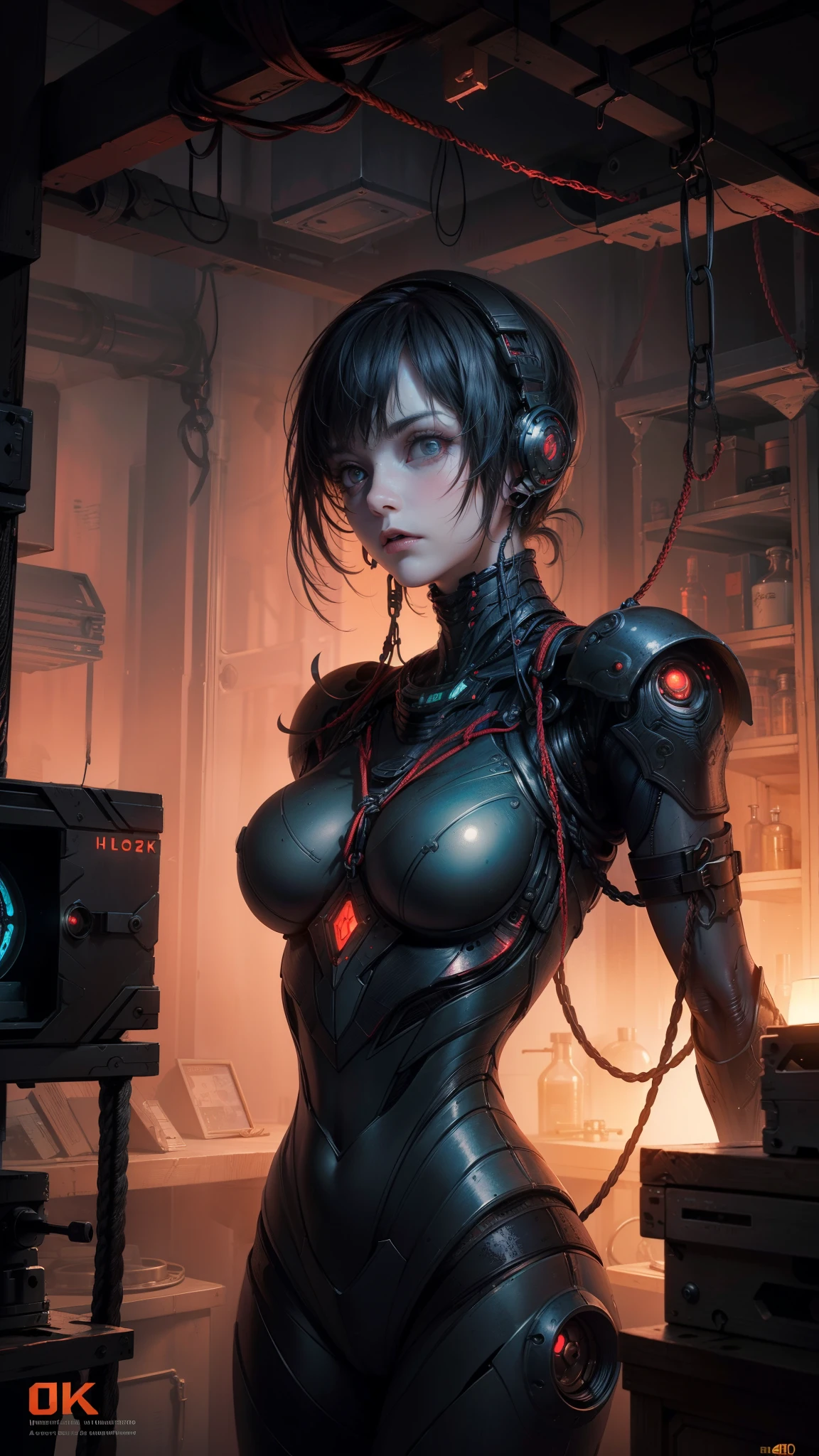 (best quality,4k,highres:1.2),ultra-detailed,(realistic:1.37),(science fiction,concept art),(bondage),(alien devices:1.1),(frightened facial expression),(alien experiments),(alien laboratory),(girl tied to a table),tight belts,metallic belts,mechanical restraints,alien mechanism,probing devices,curved metal surfaces,glowing lights,scientific instruments,humanoid figure,expressive face,mysterious atmosphere,tech laboratory,suspenseful scene,ominous colors,dark shadows,fearful eyes,taut ropes,helpless posture,imprisoned struggle,terrifying experiments,otherworldly machinery,unearthly contraptions,confined space,uncertainty,extraterrestrial setting,lone prisoner,isolated environment,surreal ambience