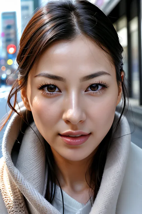 beautiful japanese actress,1 girl,debris flies,,Award-winning photo, very detailed, focus the eyes clearly, nose and mouth,face ...