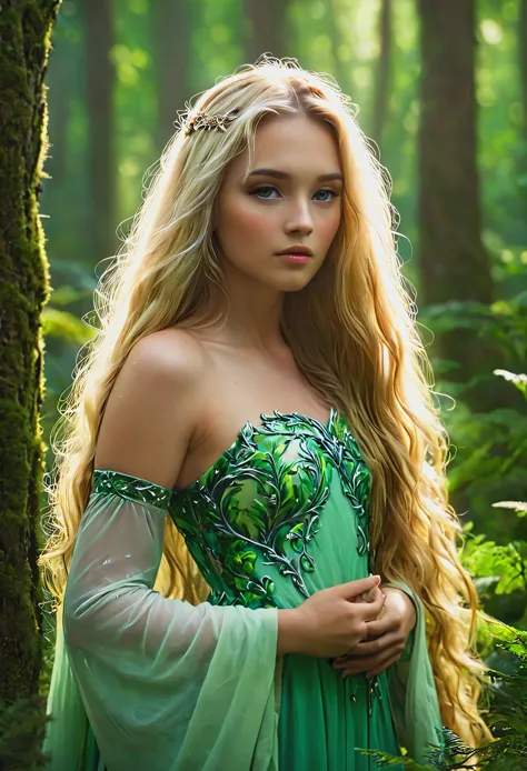 blonde with long hair Guardian of the Forest