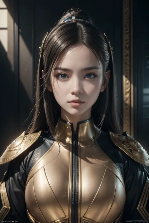 (high quality), (masterpiece), (detailed), 8k, hyper-realistic portrayal of a futuristic (1girl1.2), japanese character. meticul...