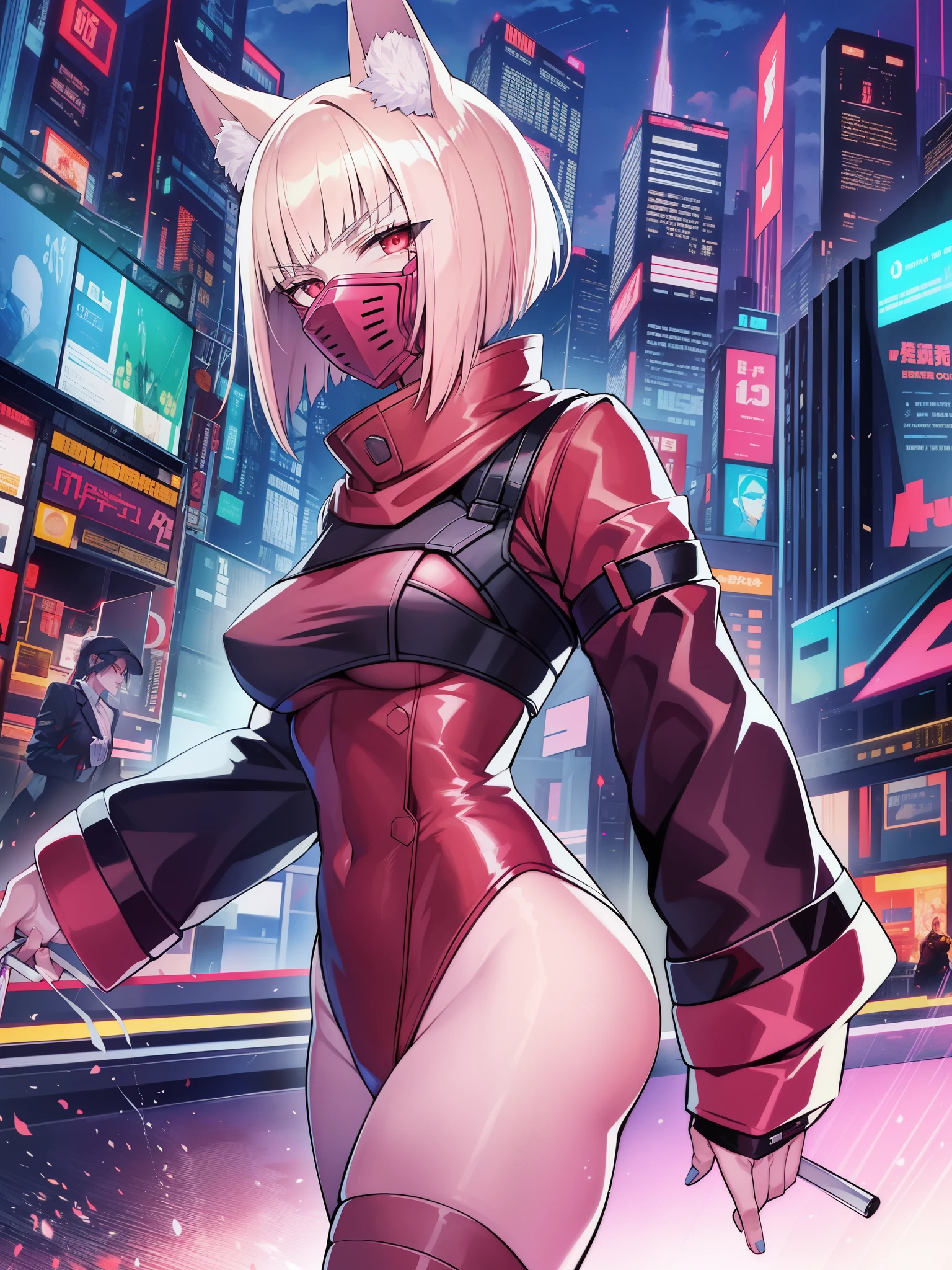 cyber punk: Edge Runners、night city、Lucy、big tits milf、big tits milf、big tits milf、with a silver bob、Distinctive hairstyle with asymmetrical sides and cropped back of the head。with red lips and eye makeup、Coupled with his white skin, his appearance somehow reminds me of a fox mask or a clown.。A smoker、When I&#39;m off, I usually have a cigarette in my mouth。The clothes are、Wearing a leotard-like suit, long pants, and a worn-out jacket。Has the hacking ability to extract information via the internet and break through the security of a luxury car owned by a corporation executive.。On both arms『Monowire』It has a built-in monomolecular wire cutter called、It is possible to restrain humans by exploiting their emptiness, and in some cases, cut them into slices.。Because it is light and can handle small arms fairly well.、In addition to providing logistical support, we may also perform physical infiltration.。Riding around on a stretcher on the highway、Capturing the movements of gangsters who are about to attack, etc.、Some of his movements are on the level of acrobatics.。