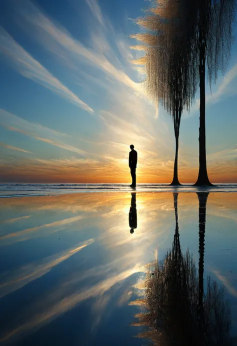 reflection art, by josh adamski, (best quality, masterpiece, perfect composition, very aesthetic, ultra-detailed, intricate deta...