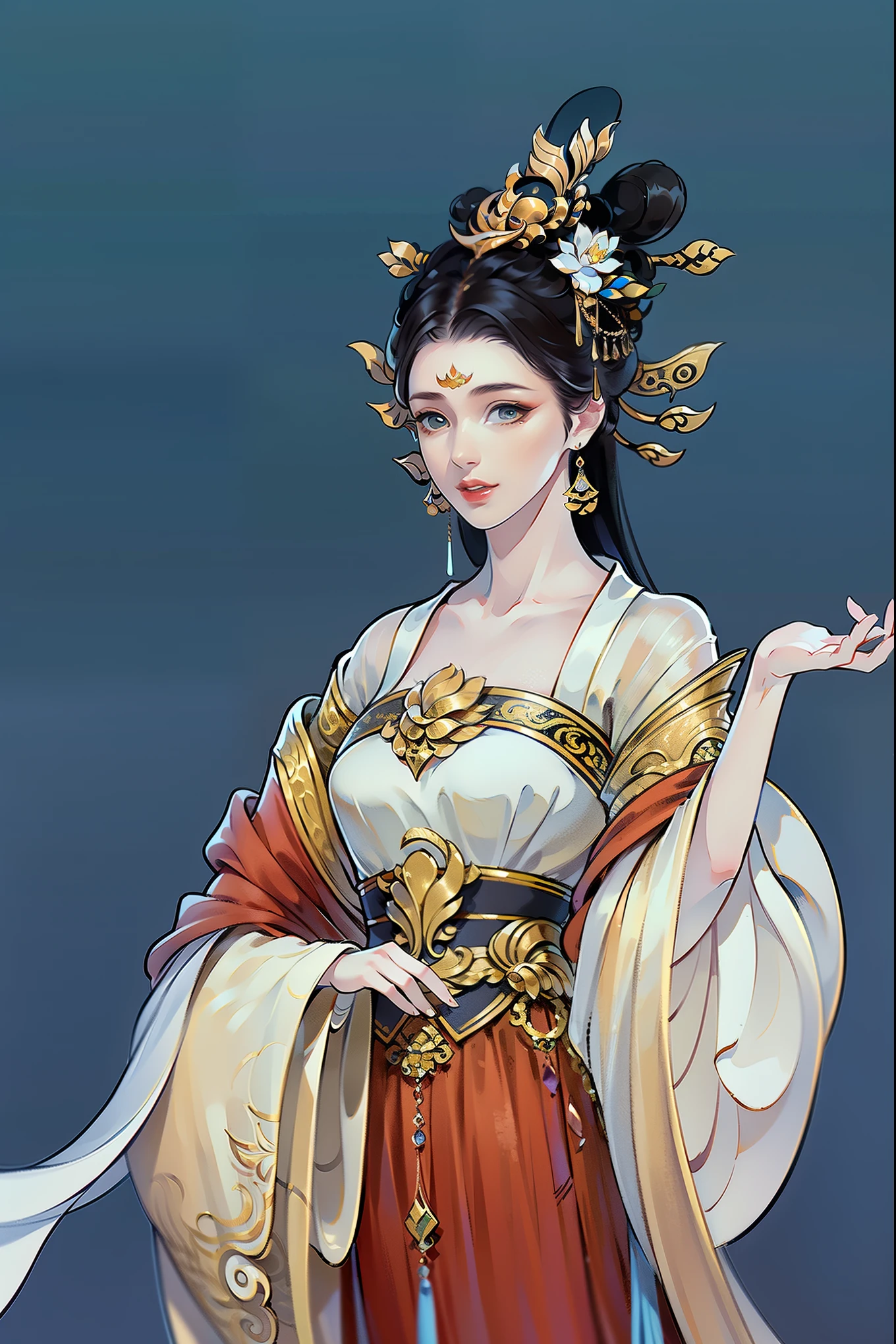 （masterpiece，super detailed，HD details，highly detailed art）1 girl，Half body，xianxia，monochrome，white dresagnolia，elegant，Highly detailed character designs from East Asia，Game character costume design，simple，ultra high resolution, sharp focus, epic work, masterpiece, (Very detailed CG unified 8k wallpaper)，pretty face，beautiful eyes，HD details
