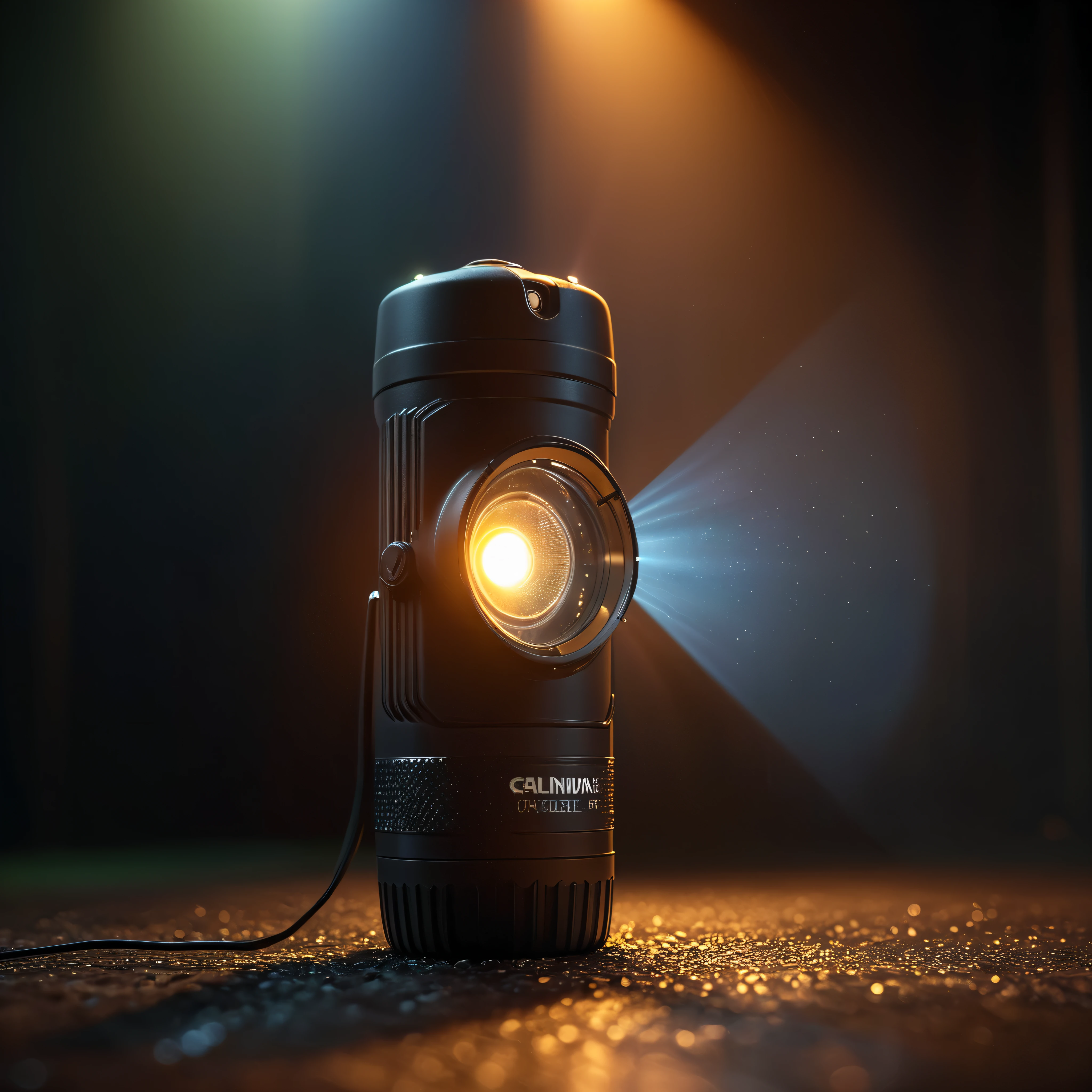 ((Masterpiece in maximum 16K resolution):1.6),((soft_color_photograpy:)1.5), ((Ultra-Detailed):1.4),((Movie-like still images and dynamic angles):1.3). | (Macro shot cinematic photo of a LED flashlight in a very dark room), (minimalism photography art), (black background), (macro lens), (illuminate), (luminous object), (shining LED flashlight), (high tech flashlight), (shimmer), (visual experience),(Realism), (Realistic),award-winning graphics, dark shot, film grain, extremely detailed, Digital Art, rtx, Unreal Engine, scene concept anti glare effect, All captured with sharp focus. | Rendered in ultra-high definition with UHD and retina quality, this masterpiece ensures anatomical correctness and textured skin with super detail. With a focus on high quality and accuracy, this award-winning portrayal captures every nuance in stunning 16k resolution, immersing viewers in its lifelike depiction. | ((perfect_composition, perfect_design, perfect_layout, perfect_detail, ultra_detailed)), ((enhance_all, fix_everything)), More Detail, Enhance.