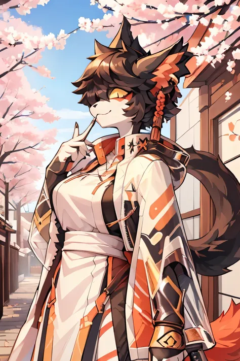 ((best quality, masterpiece, perfect anatomy, detailed picture)), furry, 1female, Aak, (Arknights), sexy body, breasts, black sc...