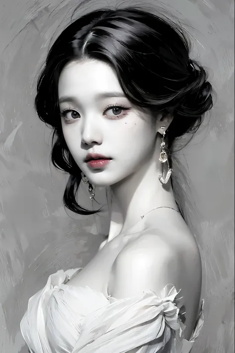 un primer plano de una mujer con el pelo largo y pelinegro, wonyoung de ive, retrato de wonyoung de ive, wonyoung de ive, jang w...