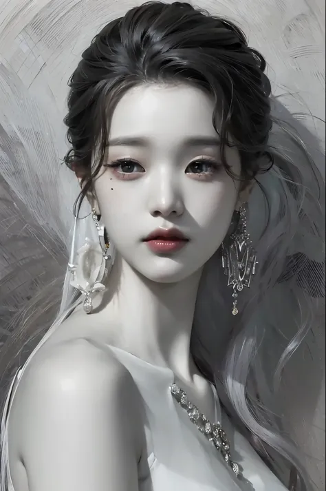 Un primer plano de una mujer con el pelo largo y pelinegro, Wonyoung de IVE, Retrato de Wonyoung de IVE, Wonyoung de IVE, Jang W...