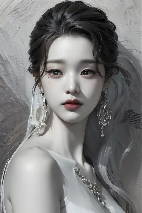 un primer plano de una mujer con el pelo largo y pelinegro, wonyoung de ive, retrato de wonyoung de ive, wonyoung de ive, jang w...