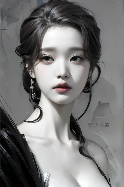 Un primer plano de una mujer con el pelo largo y pelinegro, Wonyoung de IVE, Retrato de Wonyoung de IVE, Wonyoung de IVE, Jang W...