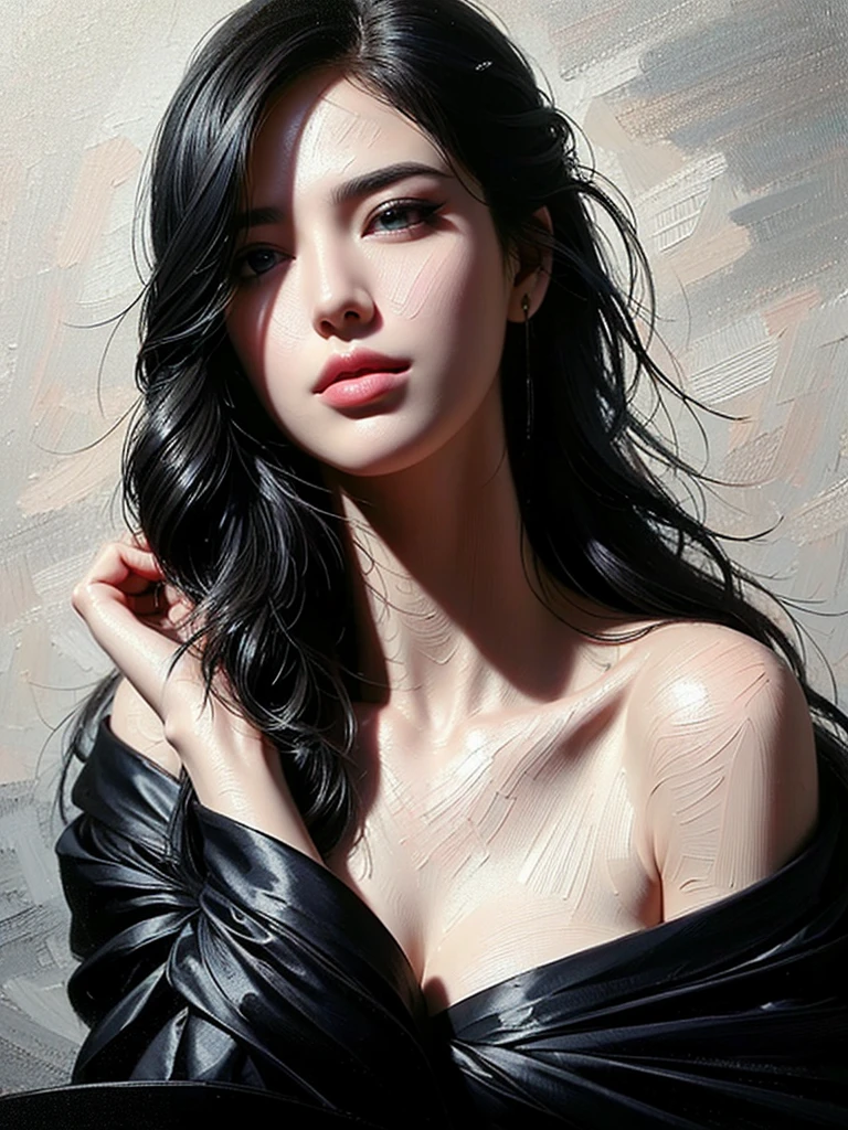 (best quality,4k,8k,highres,masterpiece:1.2),ultra-detailed,(realistic,photorealistic,photo-realistic:1.37),beautiful detailed eyes,beautiful detailed lips,extremely detailed eyes and face,longeyelashes,1girl,portrait,oil painting,bright color palette,natural light,relaxing background,lovely smile,elegant dress,flowers in hair,radiant skin,gentle breeze,peaceful atmosphere,subtle shadows,lush garden surroundings,harmonious composition,soft edges,dreamy ambiance,happiness and serenity.