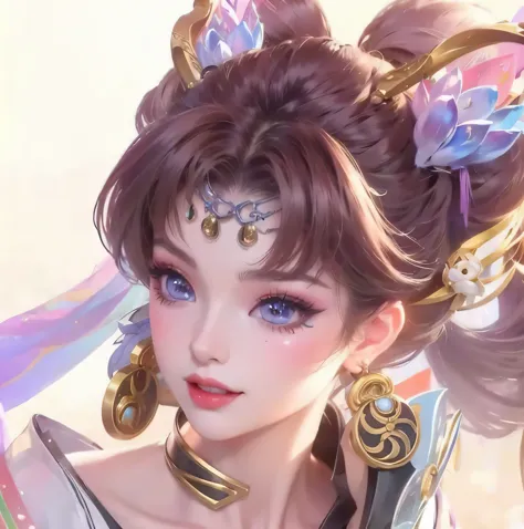 anime girl with a very pretty hair and a very pretty face, inspired by lan ying, inspired by pu hua, extremely detailed artgerm,...