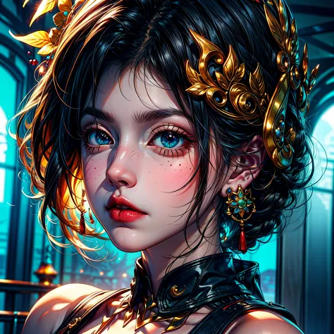 reveal fullbody luminous tattoo ❤ bioluminescent earring:Eiffel , epic chest tmasterpiece RAW nsfw naked, UHD, HDR, max best lig...