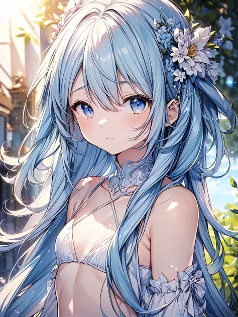 masterpiece, best quality, extremely detailed, (illustration, official art:1.1), 1 girl ,(((( black long hair)))), light blue ha...