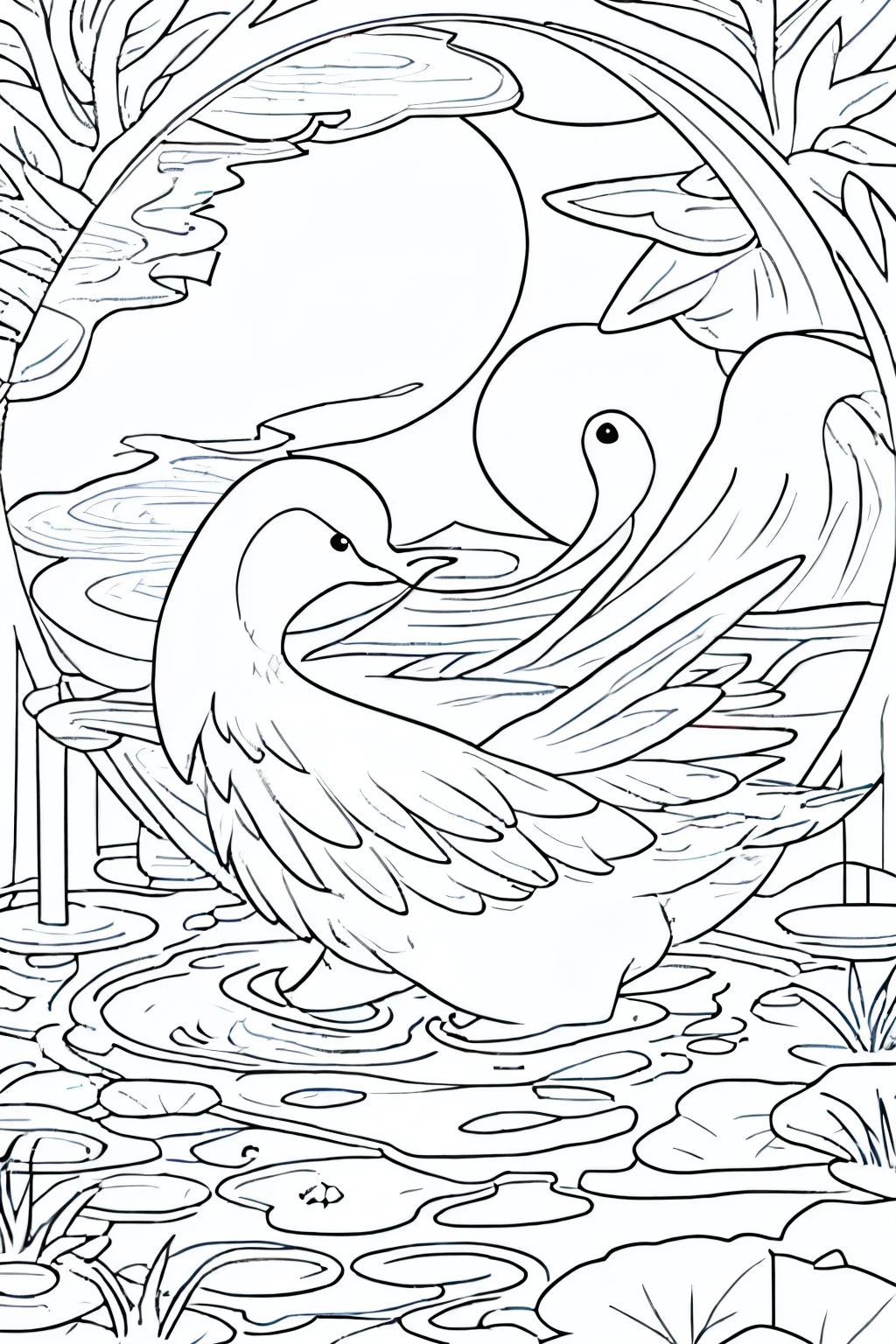 coloring pages of lily pads