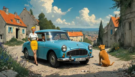 ultra-wide angle, by hergé, (masterpiece, best quality, perfect composition, very aesthetic, absurdres, ultra-detailed, intricat...