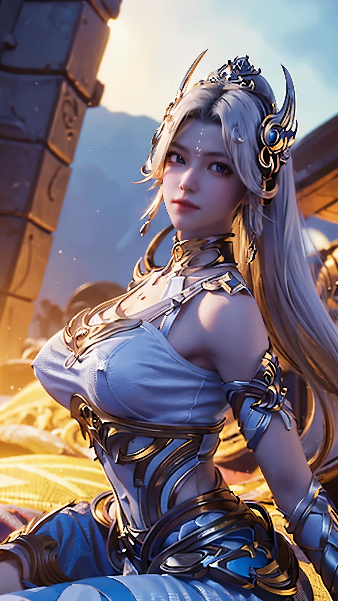 a white hair、Close-up of woman wearing white mask, beautiful figure painting, guweiz, Gurwitz style artwork, White-haired God, author：Yang Jie, Epic and beautiful character art, Stunning character art, author：FAN Qi, by Wuzhun Shifan, pixiv art station street guweiz, single ponytail, insult, high ponytail, tall figure, long legs, (sleeveless lace shirt), (shorts), (striped )), ((striped )), Walk, elegant, dignified, feminine, beautiful curves, sweet smile, Strong sense of detail and layering, Colorful and gorgeous, Has a unique texture, colorful, Color harmony, vivid, design art, 16K, super detailed, {{illustration}}, {extremely delicate and beautiful}, {Exquisite surface treatment}, super detailed, Exquisite glowing eyes, {{movie lighting}}, Extreme light effects, Model: realism, CFG size: 12, Laura: Bright texture (1.35), high quality, masterpiece, Exquisite facial features, Delicate hair depiction, Detailed depiction of eyes, masterpiece, best quality, Ray tracing, Extremely detailed CG unified 8K wallpaper, masterpiece, best quality, (1 girl), perfect female figure, (((White tight T-shirt))), beautiful eyes, (delicate face), short black hair, hair tied up, Light blue hairpins, (White skin), (best lighting), (Super intricate details), 4K unified, (super detailed CG), Showing white legs, , hot pants, shorts,