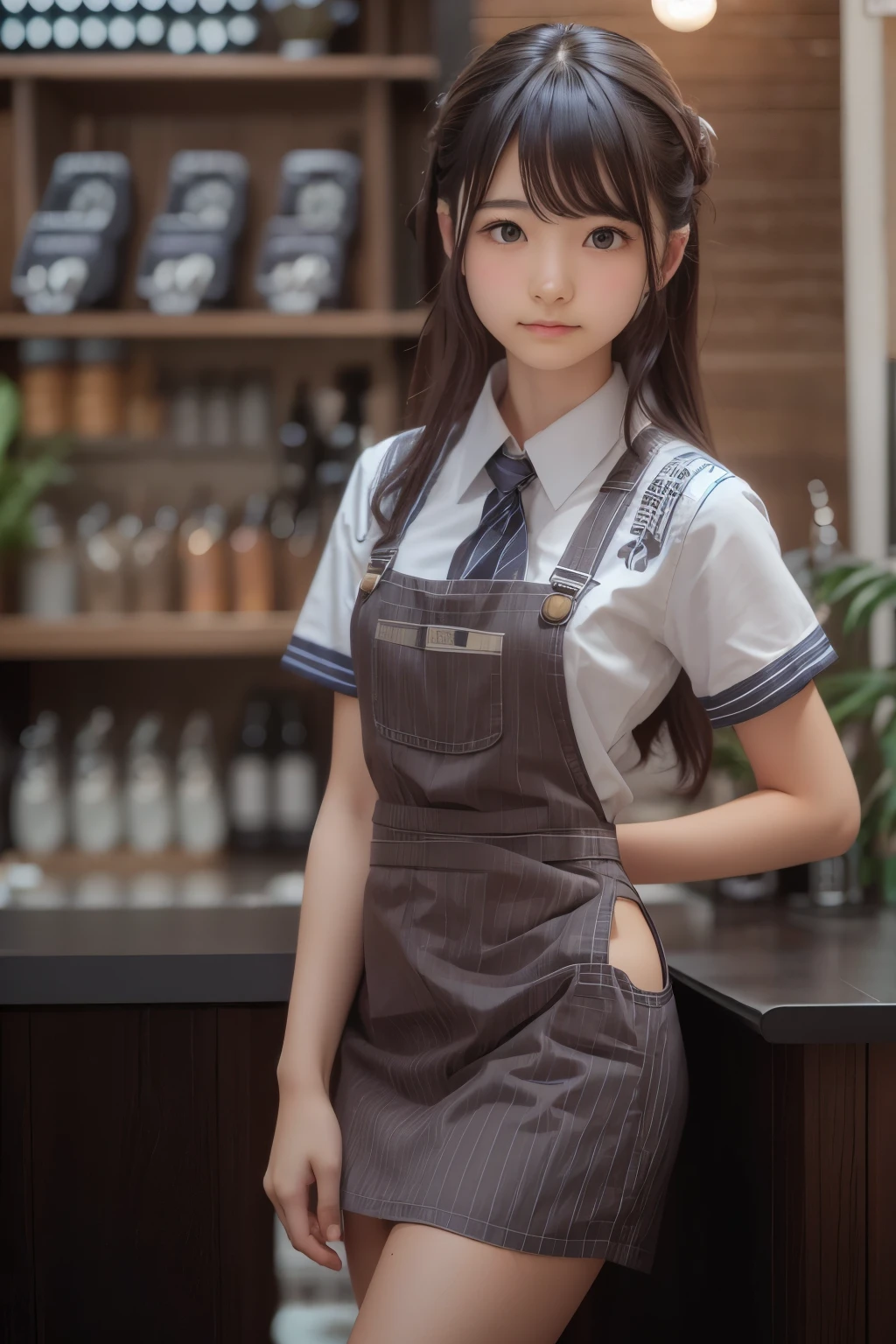 ((SFW: 1.4)),((cara detallada, fotografía profesional)), ((SFW, uniforme de barista, mechones-pelo, 1 chica)), ultra alta resolución, (Realista: 1.4), foto en bruto, mejor calidad, (PhotoRealista Stick), enfocar, Luz tenue, ((15 años)), ((japonés)), (( (cara joven))), (superficie), (profundidad de campo), Obra maestra, (Realista), mujer, golpes, ((1 chica))
