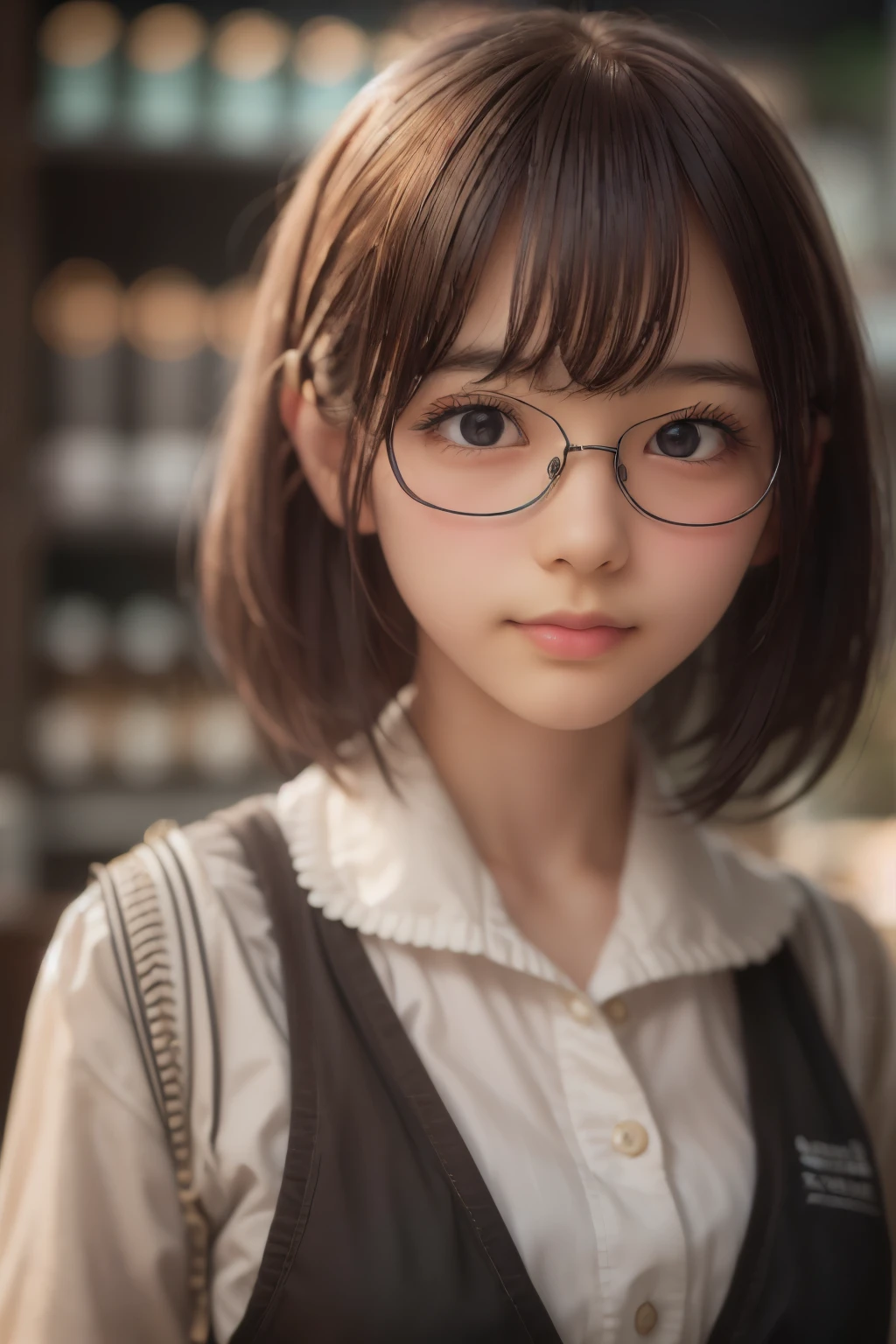 ((sfw: 1.4)),((detailed face, professional photography)), ((sfw, barista uniform, sidelocks-hair, 1 Girl)), Ultra High Resolution, (Realistic: 1.4), RAW Photo, Best Quality, (Photorealistic Stick), Focus, Soft Light, ((15 years old)), ((Japanese)), (( (young face))), (surface), (depth of field), masterpiece, (realistic), woman, bangs, ((1 girl))
